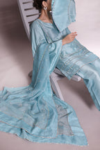 Trendy Armani Silk Culottes Suit With Swarovski Crystal Detailing.