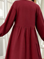 Elegant Maxi Dress for Women – Long Sleeve Flowy Formal & Casual Gown | Modest Abaya Dress, Sophisticated All-Season Fashion