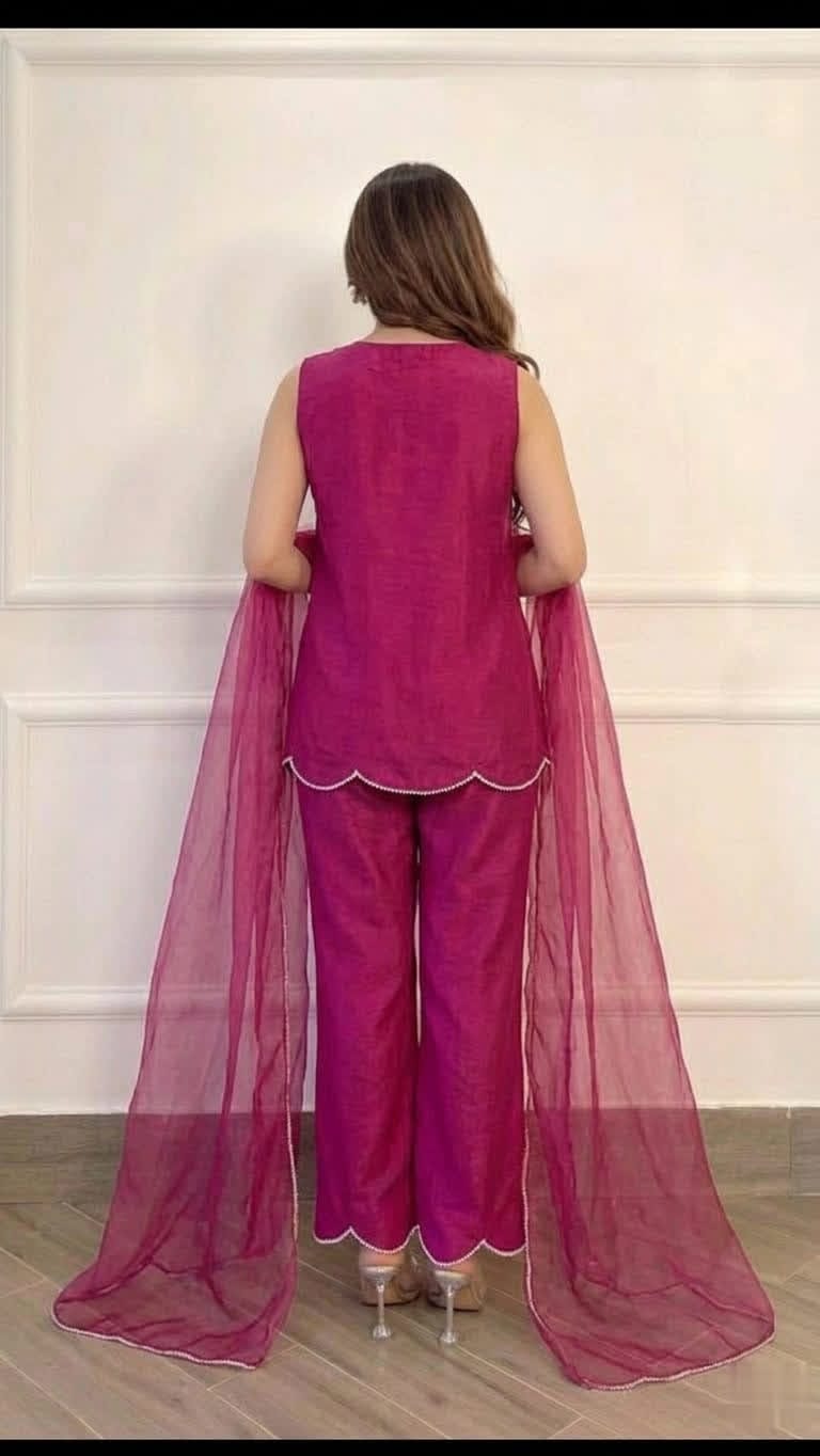 Elegant Two Piece Outfit With Matching Dupatta