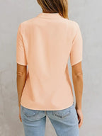 Elegant Summer Fashion Top, Sophisticated Office And Casual Wear, Lightweight Comfortable Blouse