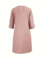 Elegant Women's  Casual Dress – Neutral Tones, Loose Fit Everyday & Formal Outfits Comfortable And Stylish