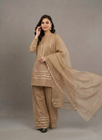 Elegant Ethnic Wear Maroon Gota Patti Suit