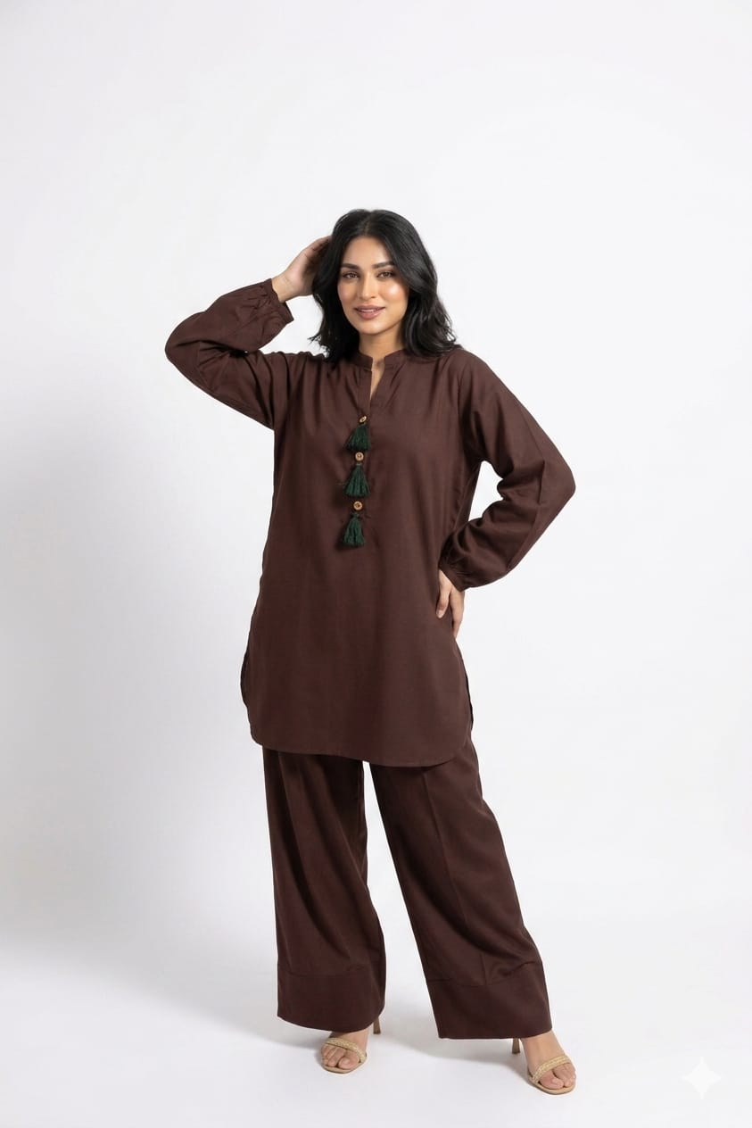 Elegant Farshi Salwar Suit Loose Fit Kurta with Wide Paincha Cotton Bottom