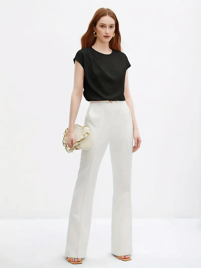Women’s Clothing – Stylish Shirt For Office Wear, Sophisticated Design, Versatile Women’s Top