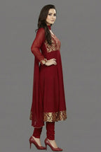 Premium Anarkali Dress Set – Women’s Churidar Suit With Chiffon Dupatta In Multiple Shades Party Wear & Festive Outfit.