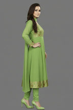 Premium Anarkali Dress Set – Women’s Churidar Suit With Chiffon Dupatta In Multiple Shades Party Wear & Festive Outfit.