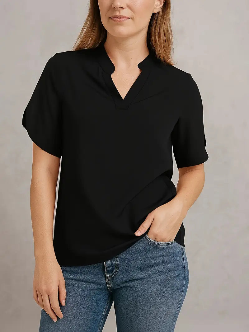 Elegant Summer Fashion Top, Sophisticated Office And Casual Wear, Lightweight Comfortable Blouse