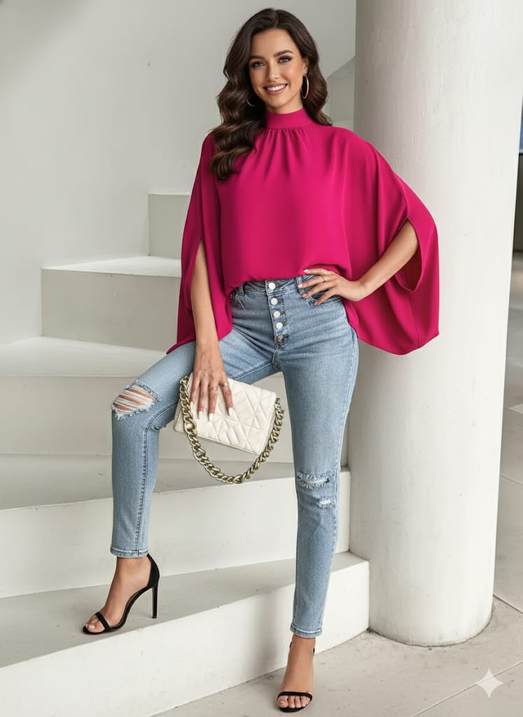 Women's Fashion Tie-Neck Long Sleeve Shirt – Elegant  Blouse With Bow Collar, Wrinkle-Resistant Fabric