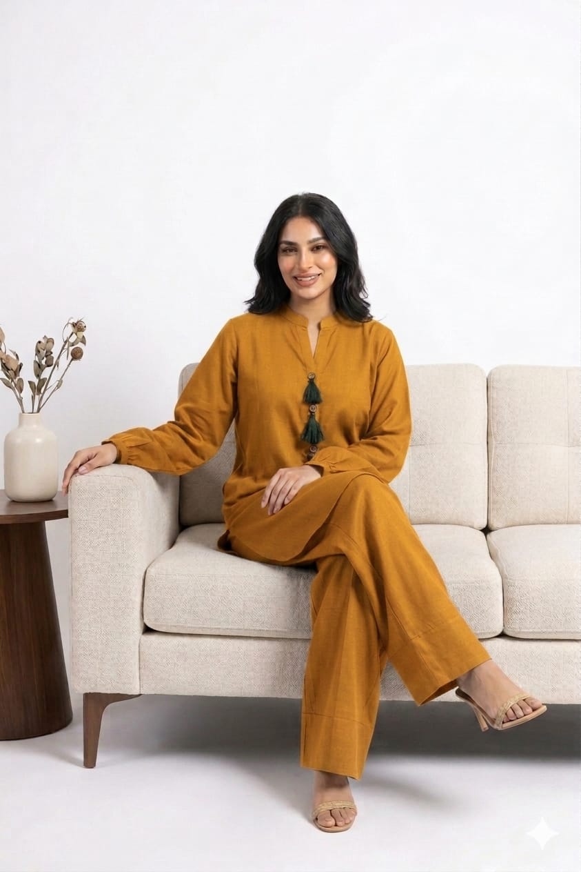 Elegant Farshi Salwar Suit Loose Fit Kurta with Wide Paincha Cotton Bottom