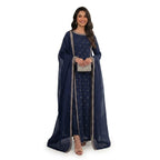 Luxury Silk Suit With Embroidered Lace
