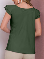 Elegant Sleeveless Tie-Neck Blouse, Vibrant Color, Chic Summer Casual Top For Stylish Everyday Wear