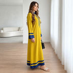Neon Green Contemporary Long Dress