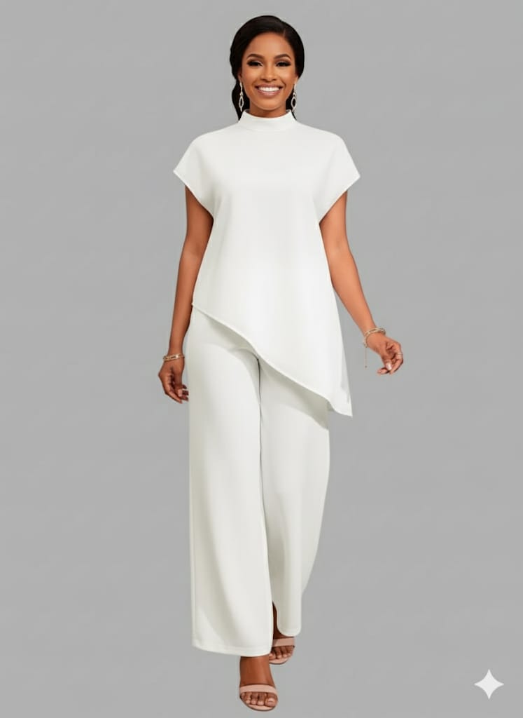 Women’s 2-Piece Long Sleeve T-Shirt & Joggers Set – Elegant Loungewear Minimalist Casual Outfit Coordinated Tracksuit For Fashion-Conscious Women