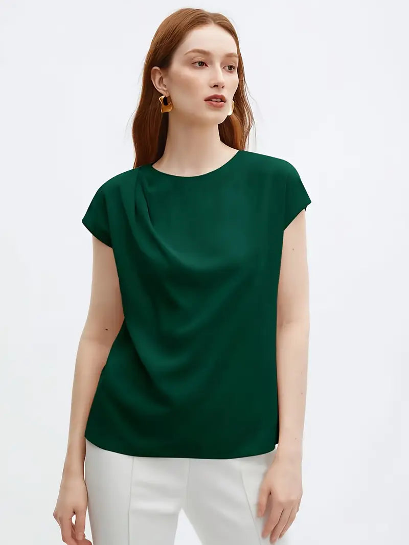 Women’s Clothing – Stylish Shirt For Office Wear, Sophisticated Design, Versatile Women’s Top