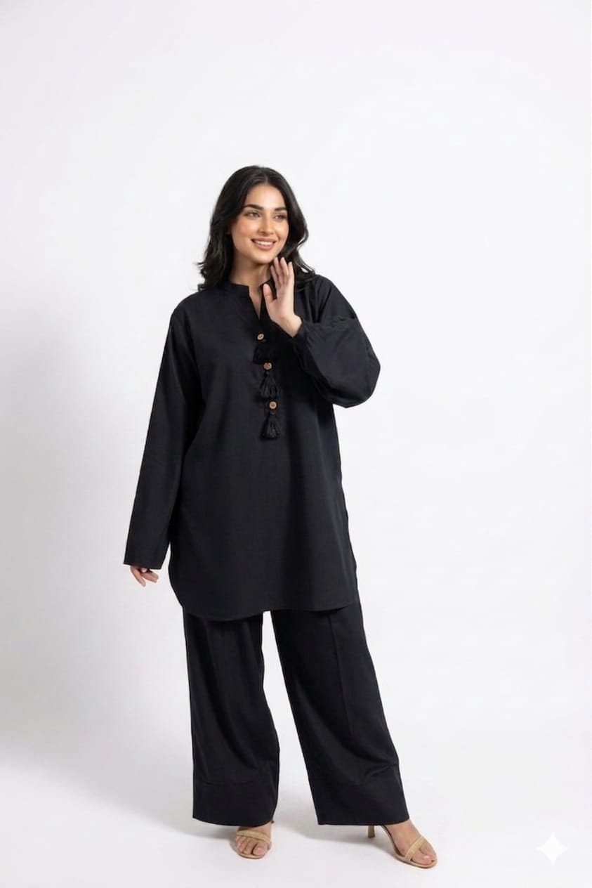 Elegant Farshi Salwar Suit Loose Fit Kurta with Wide Paincha Cotton Bottom