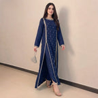 Luxury Silk Suit With Embroidered Lace