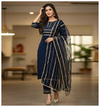 Asymmetrical Gota Patti Kurta Set – Light Gold Embroidered Bodice, Flounce Sleeves, Gold Trim Salwar Kameez With Sheer Gota Dupatta.