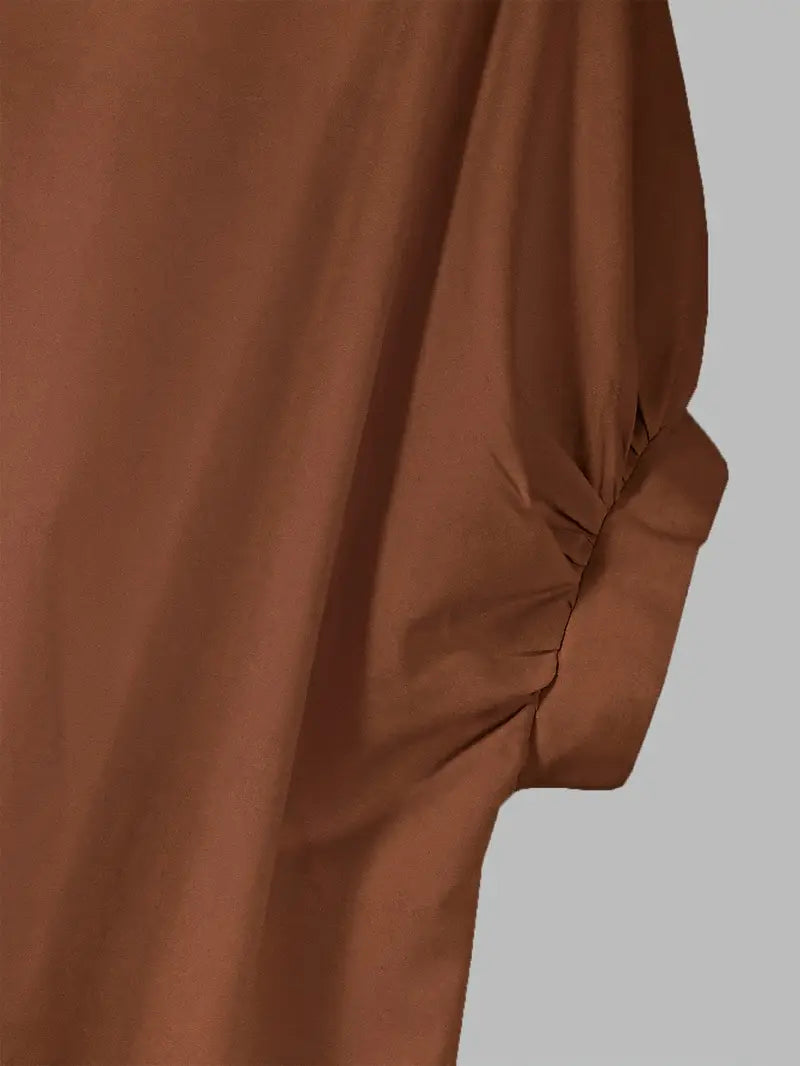 Women’s Chic Cover-Up Shirt –  Short Sleeve, Collared Casual Top For Summer Spring & Fall Outings