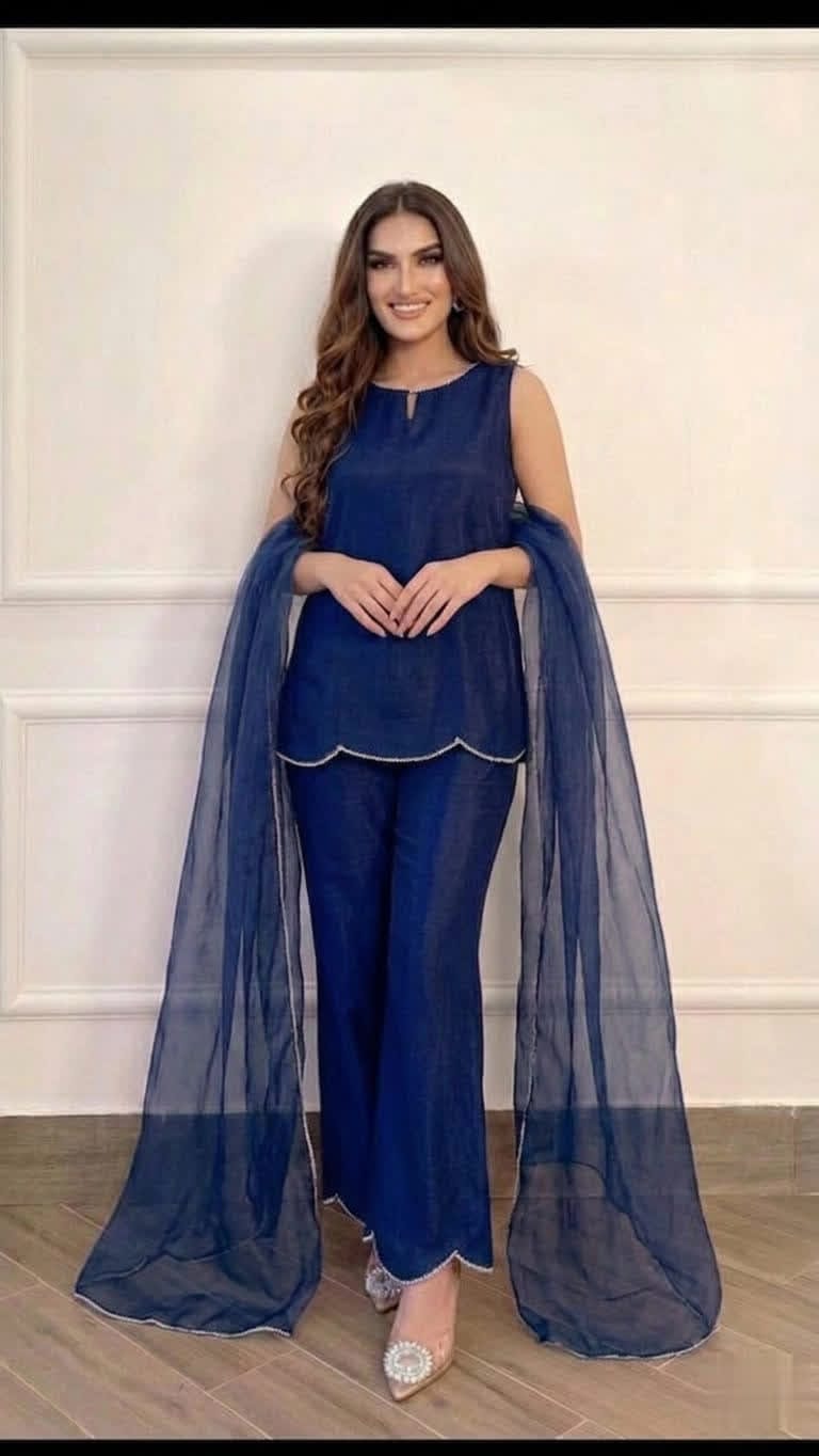 Elegant Two Piece Outfit With Matching Dupatta