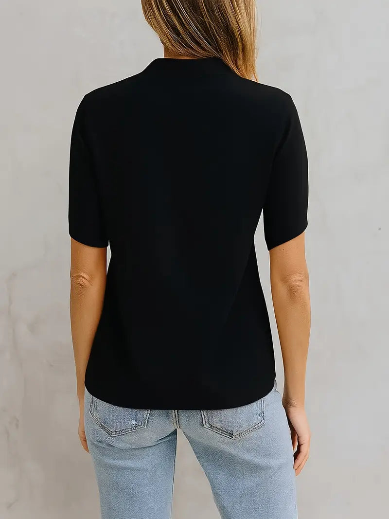 Elegant Summer Fashion Top, Sophisticated Office And Casual Wear, Lightweight Comfortable Blouse