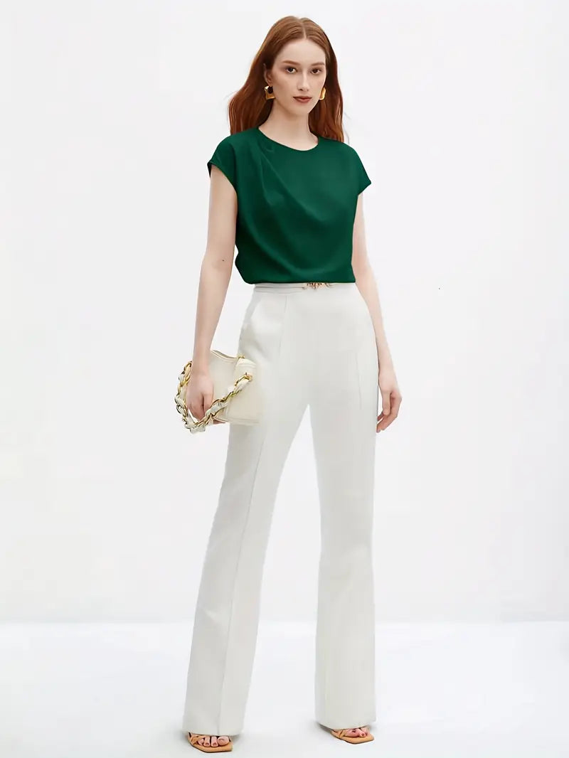 Women’s Clothing – Stylish Shirt For Office Wear, Sophisticated Design, Versatile Women’s Top