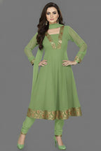 Premium Anarkali Dress Set – Women’s Churidar Suit With Chiffon Dupatta In Multiple Shades Party Wear & Festive Outfit.
