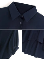 Women’s Chic Cover-Up Shirt –  Short Sleeve, Collared Casual Top For Summer Spring & Fall Outings