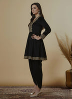 Stylish Lace Work Kurta With Dhoti Pants – Women’s Premium Ethnic Co-Ord Set.