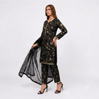 Red Luxury Festive Suit With Zari & Tilla Work
