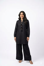 Elegant Farshi Salwar Suit Loose Fit Kurta with Wide Paincha Cotton Bottom