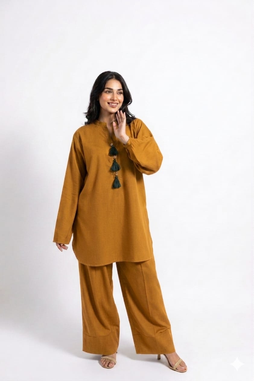 Elegant Farshi Salwar Suit Loose Fit Kurta with Wide Paincha Cotton Bottom