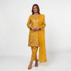 Red Luxury Festive Suit With Zari & Tilla Work