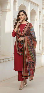 Colourful Ethnic Suit Set With Spectacular Embellished Mirrored Dupatta