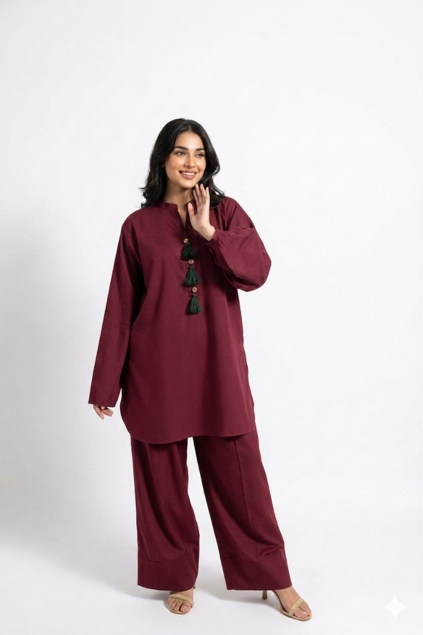 Elegant Farshi Salwar Suit Loose Fit Kurta with Wide Paincha Cotton Bottom
