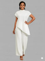 Women’s 2-Piece Long Sleeve T-Shirt & Joggers Set – Elegant Loungewear Minimalist Casual Outfit Coordinated Tracksuit For Fashion-Conscious Women