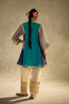 Cotton Kurta with Gota Work & Cotton Cambric Salwar