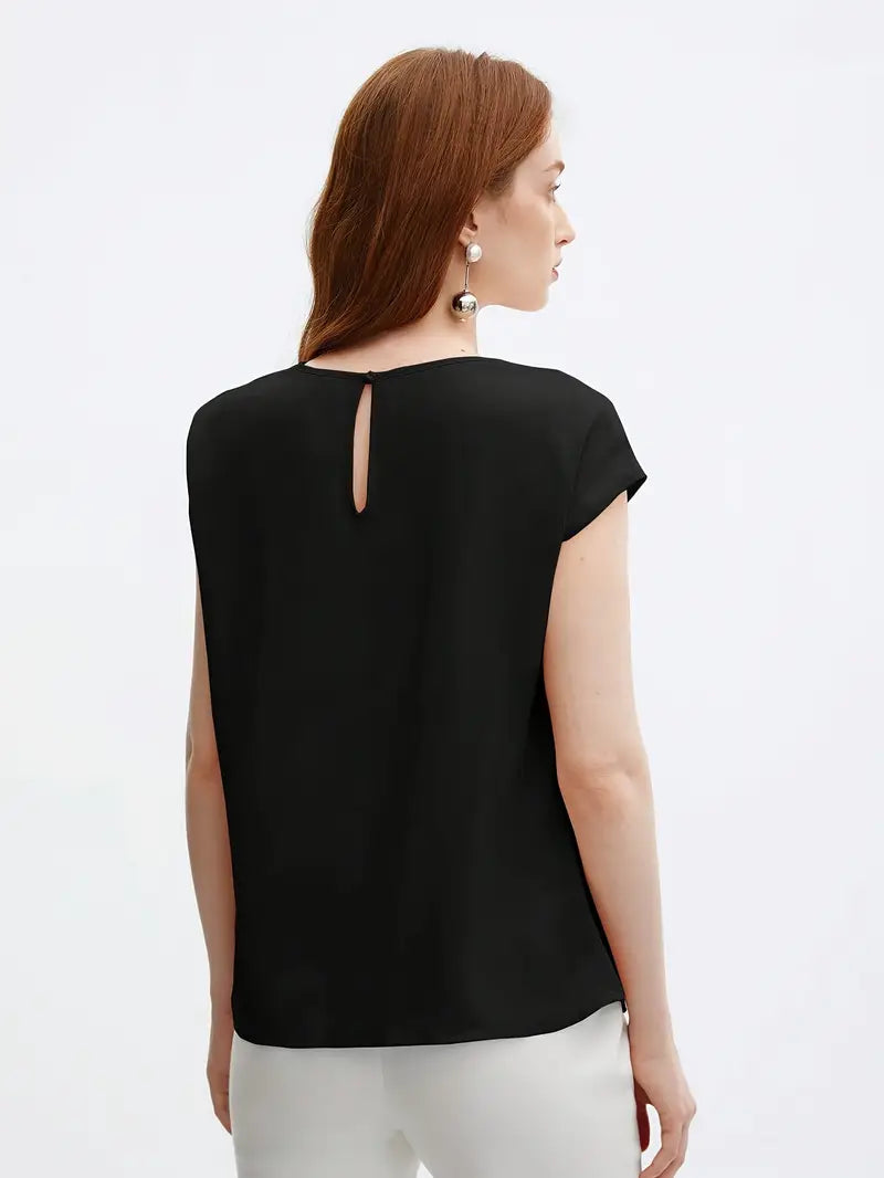 Women’s Clothing – Stylish Shirt For Office Wear, Sophisticated Design, Versatile Women’s Top