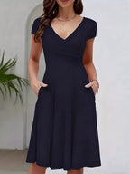 Elegant A-Line Skirt Dress For Women – Versatile Office To Party Outfit | Formal & Casual Chic Wear | Flattering Fit With Structured Waist For Women