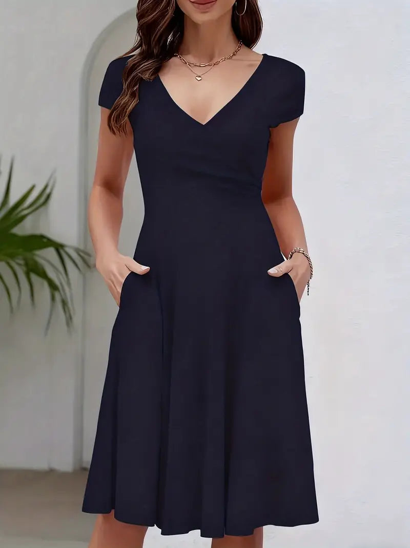 Elegant A-Line Skirt Dress For Women – Versatile Office To Party Outfit | Formal & Casual Chic Wear | Flattering Fit With Structured Waist For Women