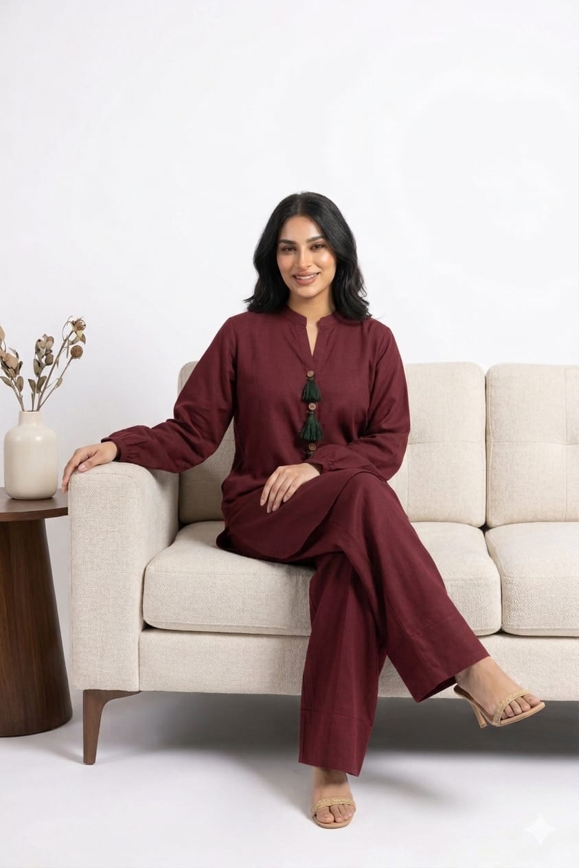 Elegant Farshi Salwar Suit Loose Fit Kurta with Wide Paincha Cotton Bottom