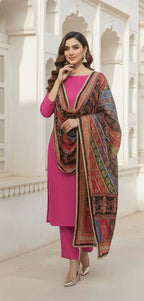 Colourful Ethnic Suit Set With Spectacular Embellished Mirrored Dupatta