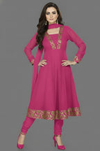 Premium Anarkali Dress Set – Women’s Churidar Suit With Chiffon Dupatta In Multiple Shades Party Wear & Festive Outfit.