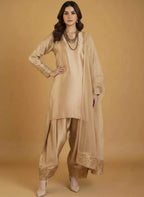 Elegant Three Piece Farshi Shalwar Suit For Women –  Latest Design Eastern Formal Wear