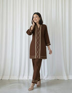 Cotton Slub Kurti Palazzo Set – Soft Co-Ord With Elegant Lace Detailing - Comfortable Daily Wear Kurta & Palazzo For Women