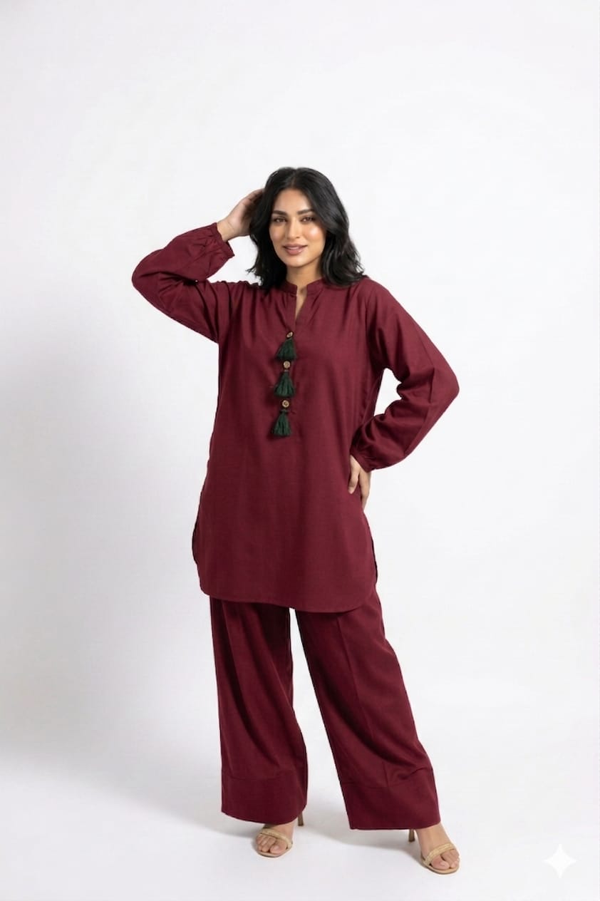 Elegant Farshi Salwar Suit Loose Fit Kurta with Wide Paincha Cotton Bottom