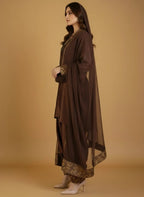 Premium Three Piece Farshi Shalwar Dress – Latest Designs - Trendy Eastern Wear - Elegant Farshi Style Outfit For Womenn