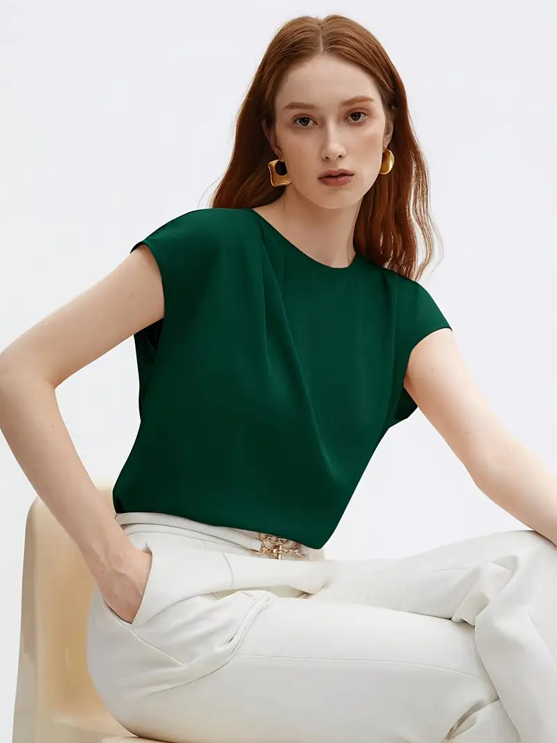 Women’s Clothing – Stylish Shirt For Office Wear, Sophisticated Design, Versatile Women’s Top