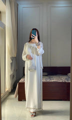 Evening Elegance Black Armani Silk Three Piece Stitched Dress