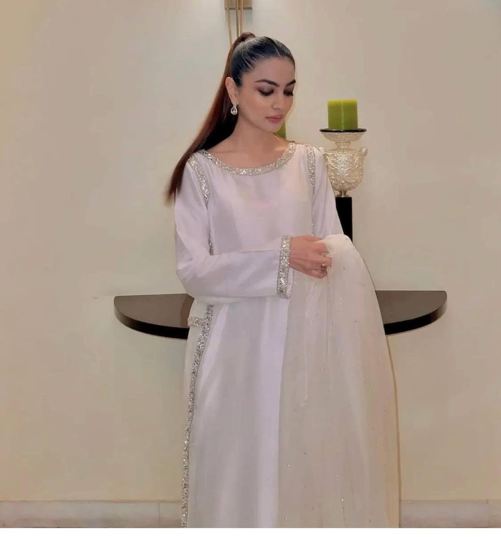 Evening Elegance Black Armani Silk Three Piece Stitched Dress