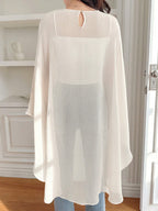 Niswa Style Women's Asymmetric Chiffon Blouse - Lightweight Spring Summer Pullover Shirt